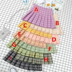 Unzzy Pastel High Waist Skirt KF6503