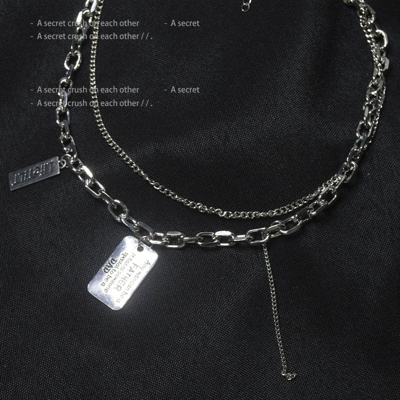 Unzzy Double Layer Necklace KF82590 4 Unzzy Double Layer Necklace KF82590