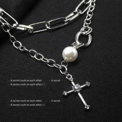 Unzzy Accessories Cross Neck Chain KF82587