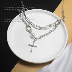Unzzy Accessories Cross Neck Chain KF82587