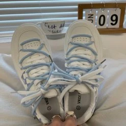 Unzzy Blue Platform All-match Shoes KF82169 12 Unzzy Blue Platform All-match Shoes KF82169