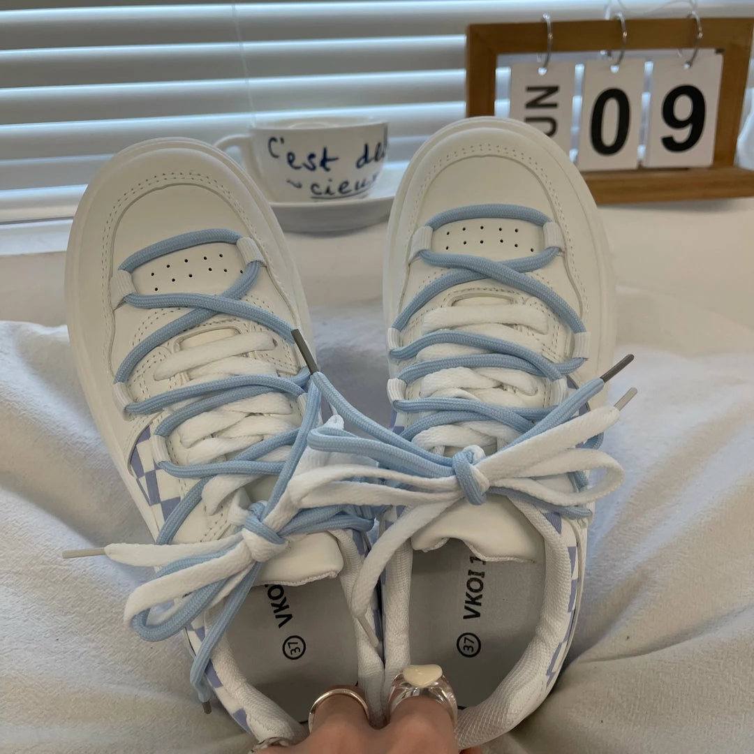 Unzzy Blue Platform All-match Shoes KF82169 6 Unzzy Blue Platform All-match Shoes KF82169