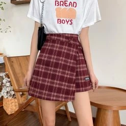 Unzzy Chic Plaid Skirt KF9465 HOT SALE