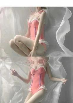 Unzzy Pink One Piece Swimsuit KF82650 HOT SALE