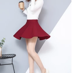 Unzzy High Waist Pleated Skirt KF24103 HOT SALE