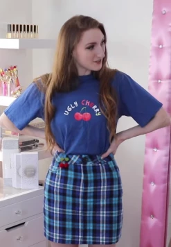 Unzzy Blue Embroidered Skirt KF2126 HOT SALE