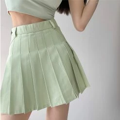 Kfashionstyles HOT SALE Solid Color High Waist Pleated KF40059