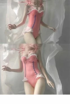 Unzzy Pink One Piece Swimsuit KF82650 HOT SALE