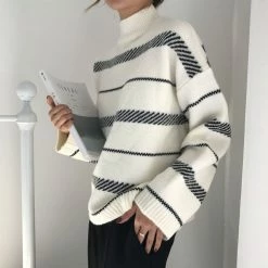 Unzzy Striped Pullover Sweater KF50032 HOT SALE 15 Unzzy Striped Pullover Sweater KF50032 HOT SALE