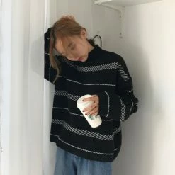 Unzzy Striped Pullover Sweater KF50032 HOT SALE 16 Unzzy Striped Pullover Sweater KF50032 HOT SALE