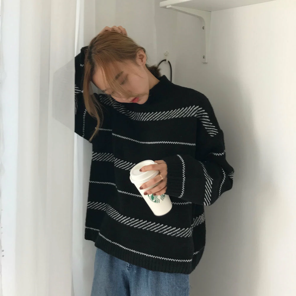 Unzzy Striped Pullover Sweater KF50032 HOT SALE 7 Unzzy Striped Pullover Sweater KF50032 HOT SALE