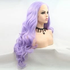Unzzy PURPLE LONG CURLY LACE WIG KF82131 HOT SALE