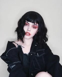 Unzzy Black Short Curly Hair KF9240