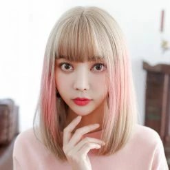 Unzzy Gradient Highlighting Pink Wig KF81027 HOT SALE