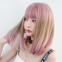 Unzzy Gradient Highlighting Pink Wig KF81027 HOT SALE