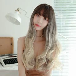 Unzzy HOT SALE Three-color Gradient Long Curly Hair Wig KF81388