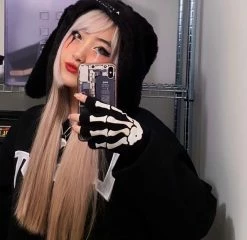 Unzzy HOT SALE Black Plus Velvet Rabbit Sweatshirt Hoodie KF81008