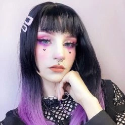 Unzzy Harajuku Gradient Purple Wig KF9491 HOT SALE