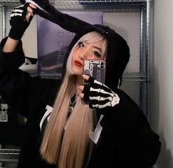 Unzzy HOT SALE Black Plus Velvet Rabbit Sweatshirt Hoodie KF81008