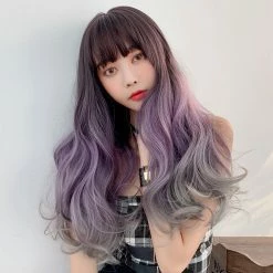 Unzzy Big Wavy Gradient Color Long Curly Hair Wig KF7610 HOT SALE