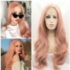 Unzzy Newest Wig PINK LONG CURLY LACE WIG KF82142