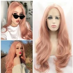 Unzzy Newest Wig PINK LONG CURLY LACE WIG KF82142