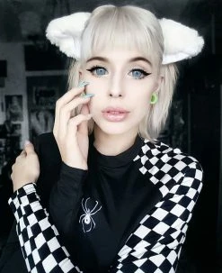 Unzzy Tops Spider Embroidery T-shirt KF9587