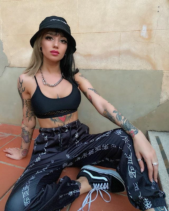 Unzzy HOT SALE Text Printing Casual Pants KF80069 1 Unzzy HOT SALE Text Printing Casual Pants KF80069