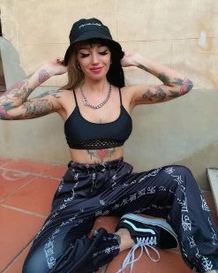 Unzzy HOT SALE Text Printing Casual Pants KF80069