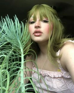 Unzzy HOT SALE Green Short Straight Wig KF9619 23 Unzzy HOT SALE Green Short Straight Wig KF9619