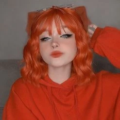 Unzzy HOT SALE Bright Orange Wig KF90153