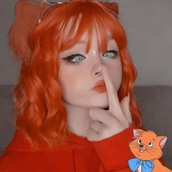 Unzzy HOT SALE Bright Orange Wig KF90153