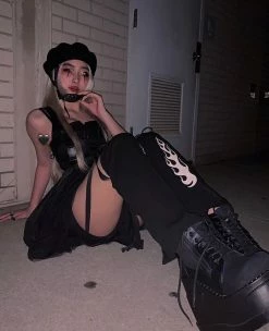 Unzzy Punk Black Socks Set KF9598 HOT SALE