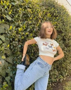 Unzzy Ulzzang Butterfly T-shirt KF81336 13 Unzzy Ulzzang Butterfly T-shirt KF81336