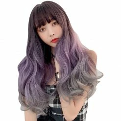 Unzzy Big Wavy Gradient Color Long Curly Hair Wig KF7610 HOT SALE 9 Unzzy Big Wavy Gradient Color Long Curly Hair Wig KF7610 HOT SALE