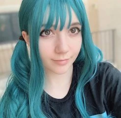 Unzzy HOT SALE Blue-green Wig KF9614
