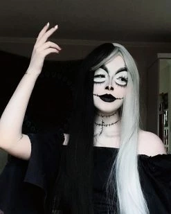 Unzzy Black And White Gradient Wig KF35024