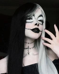 Unzzy Black And White Gradient Wig KF35024