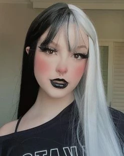 Unzzy Black And White Gradient Wig KF35024