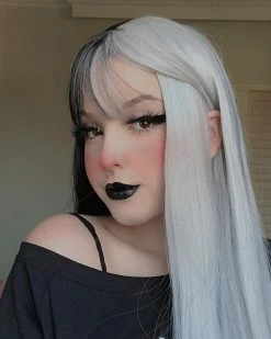 Unzzy Black And White Gradient Wig KF35024