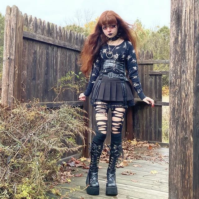 Unzzy HOT SALE Punk Black Vest KF90302 1 Unzzy HOT SALE Punk Black Vest KF90302