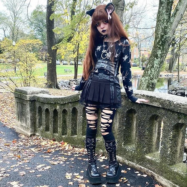 Unzzy HOT SALE Punk Black Vest KF90302 2 Unzzy HOT SALE Punk Black Vest KF90302