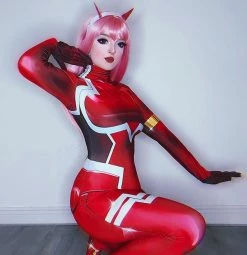 Unzzy Pink Long Straight Wig KF2152