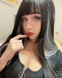 Unzzy Harajuku Black Silver Wig KF21367 HOT SALE