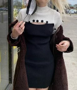 Unzzy Chic Vintage Knit Skirt KF25043