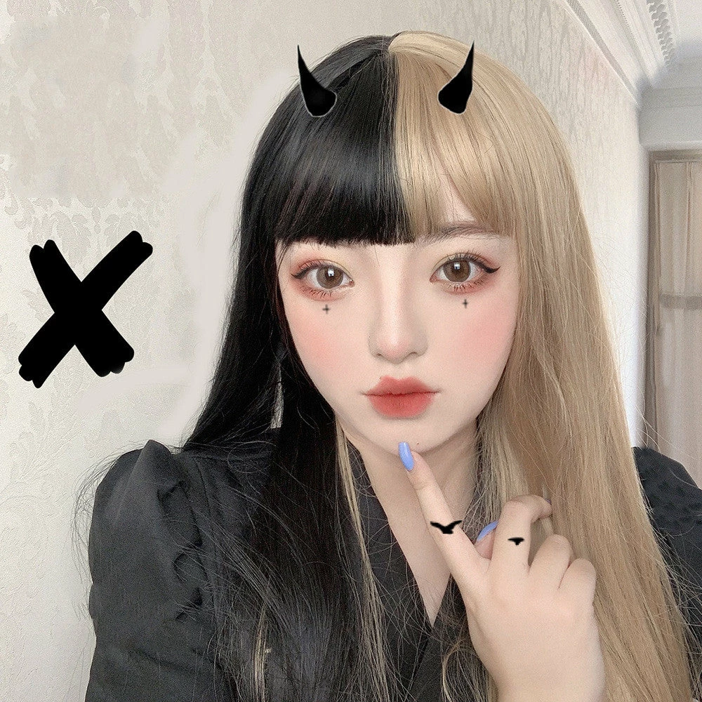 Unzzy HOT SALE Cosplay Mixed Color Long Hair Wig KF82181 5 Unzzy HOT SALE Cosplay Mixed Color Long Hair Wig KF82181