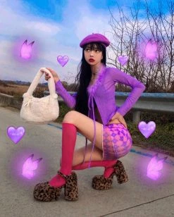 Unzzy Leopard Print Plush Shoes KF81608 HOT SALE