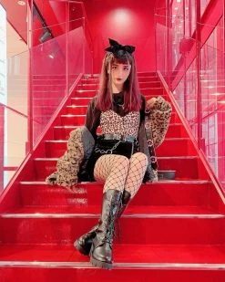 Unzzy Plush Warm Leopard Coat KF90052 HOT SALE