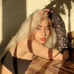 Unzzy Black Lace Gloves KF90562