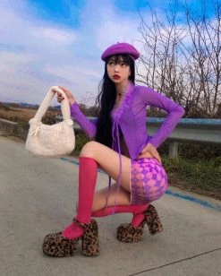 Unzzy Leopard Print Plush Shoes KF81608 HOT SALE